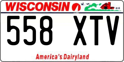 WI license plate 558XTV