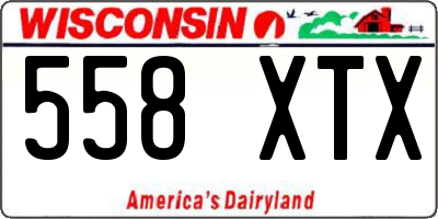 WI license plate 558XTX