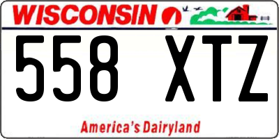 WI license plate 558XTZ