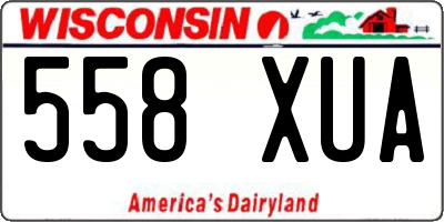 WI license plate 558XUA