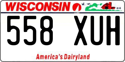 WI license plate 558XUH