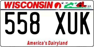 WI license plate 558XUK