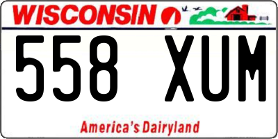 WI license plate 558XUM