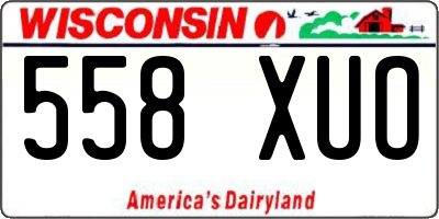 WI license plate 558XUO