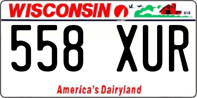 WI license plate 558XUR