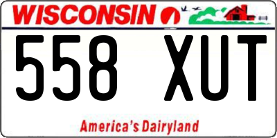 WI license plate 558XUT