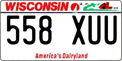 WI license plate 558XUU
