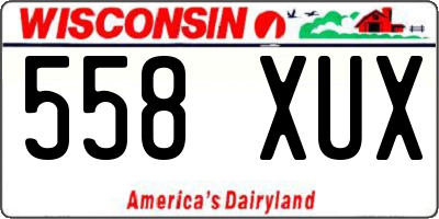 WI license plate 558XUX