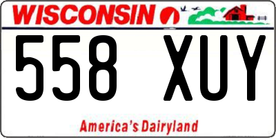 WI license plate 558XUY