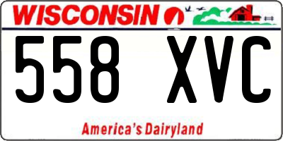 WI license plate 558XVC