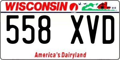 WI license plate 558XVD