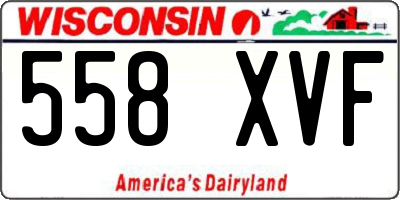 WI license plate 558XVF