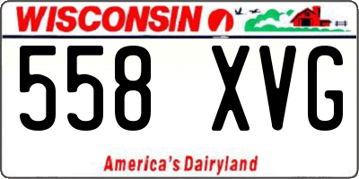 WI license plate 558XVG