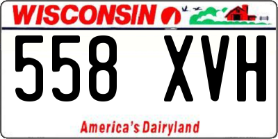 WI license plate 558XVH