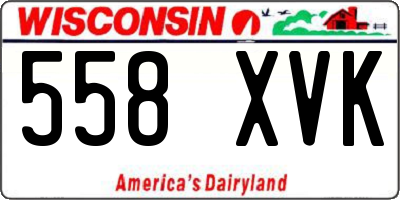 WI license plate 558XVK