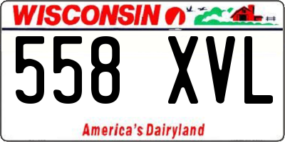 WI license plate 558XVL