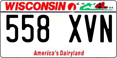 WI license plate 558XVN