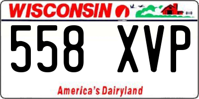 WI license plate 558XVP