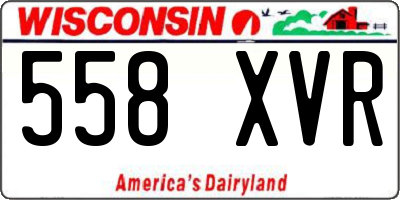 WI license plate 558XVR