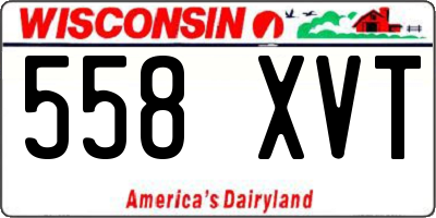 WI license plate 558XVT