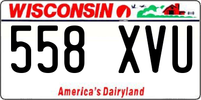WI license plate 558XVU