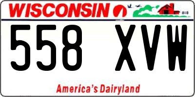 WI license plate 558XVW