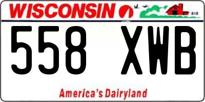 WI license plate 558XWB
