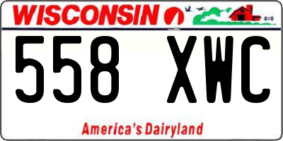 WI license plate 558XWC