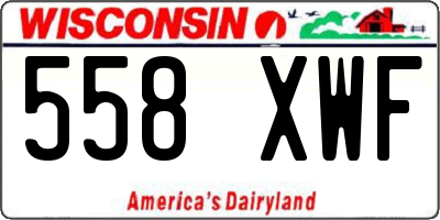 WI license plate 558XWF