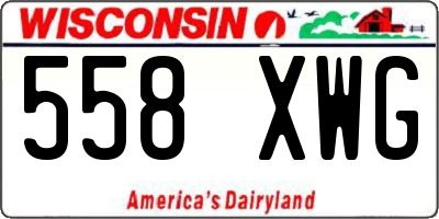 WI license plate 558XWG
