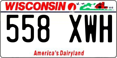 WI license plate 558XWH