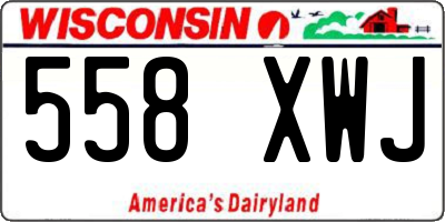 WI license plate 558XWJ