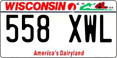 WI license plate 558XWL