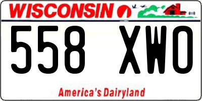 WI license plate 558XWO