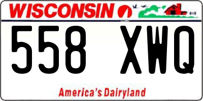 WI license plate 558XWQ