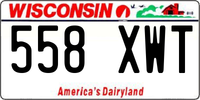 WI license plate 558XWT