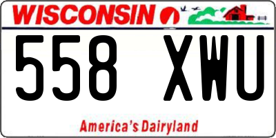 WI license plate 558XWU