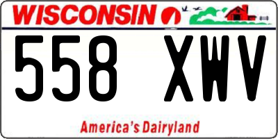 WI license plate 558XWV