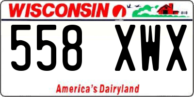 WI license plate 558XWX