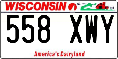 WI license plate 558XWY