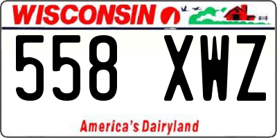 WI license plate 558XWZ