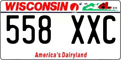 WI license plate 558XXC
