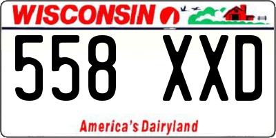 WI license plate 558XXD