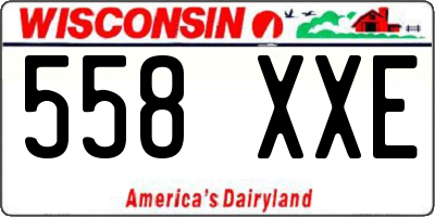 WI license plate 558XXE