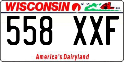 WI license plate 558XXF