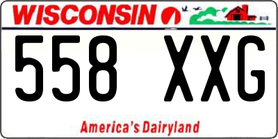 WI license plate 558XXG