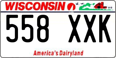 WI license plate 558XXK