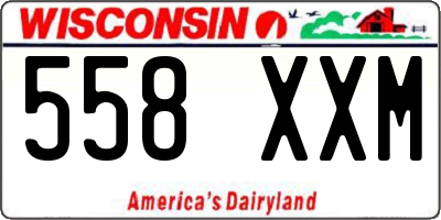 WI license plate 558XXM