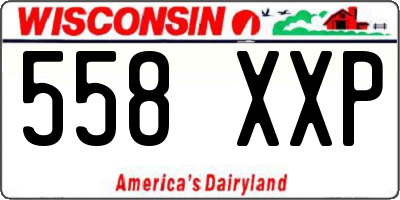 WI license plate 558XXP