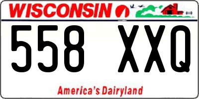 WI license plate 558XXQ